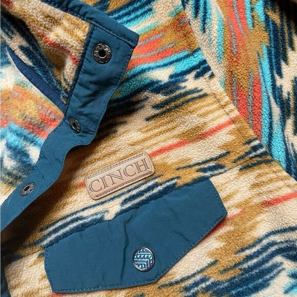 Cinch Multicolor Patterned Snap Pullover Size XL - Picture 5 of 7
